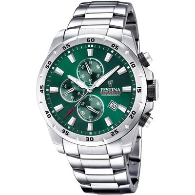 Chronograph FESTINA "Chronograph Sport, F20463/3" Armbanduhren silberfarben Herren Quarzuhren