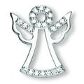 Ketten-Anhänger ONE ELEMENT "Zirkonia Engel Anhänger aus 925 Silber" Schmuckanhänger Gr. Silber 925 (Sterlingsilber), silberfarben (silber) Mädchen Mädchenschmuck