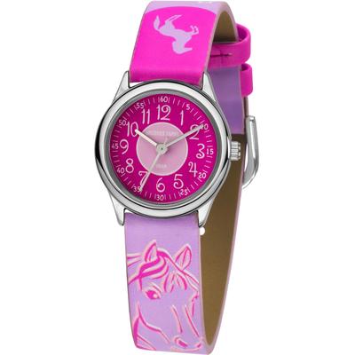 Quarzuhr JACQUES FAREL "Pferdeuhr, HCC 312" Armbanduhren pink (rosa, pink, weiß) Kinder Kinderuhren
