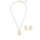 Schmuckset LASCANA Schmuck-Sets goldfarben Damen Schmucksets Kette und Ohrringe mit Palmenblatt