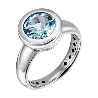 Fingerring JOBO Gr. 60, silber (silber 925, blau), Fingerringe, Damen, 60, Silber 925 (Sterlingsilber), 925 Silber mit B