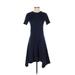 Proenza Schouler Casual Dress - A-Line: Blue Solid Dresses - Women's Size 2