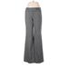 Ann Taylor Wool Pants - High Rise Boot Cut Boot Cut: Gray Bottoms - Women's Size 6