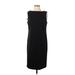 Liz Claiborne Casual Dress - Sheath High Neck Sleeveless: Black Solid Dresses - Women's Size 6