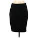 Express Casual Pencil Skirt Knee Length: Black Print Bottoms - Women's Size 8