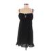 ASOS Casual Dress - Mini Plunge Sleeveless: Black Solid Dresses - Women's Size 8