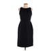 T Tahari Cocktail Dress - Sheath: Black Tweed Dresses - Women's Size 4