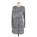 Fabletics Active Dress - Sweater Dress: Gray Marled Activewear - Women's Size Medium