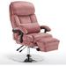 Hokku Designs Wahneeta Upholstered Adjustable Facial Beauty Tattoo Salon Spa Chair Swivel Recliner Velvet in Brown/Gray/Pink | Wayfair