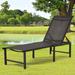 Ebern Designs Hoseia Outdoor Chaise Lounge Metal in Gray | 37.2 H x 23.62 W x 72.83 D in | Wayfair 0911A553387D479DAFC2CF43E20137AB