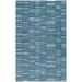 Blue 144 x 108 x 0.1 in Area Rug - Rosecliff Heights Caniesha Striped Hand Woven Flatweave Wool Area Rug in Wool | 144 H x 108 W x 0.1 D in | Wayfair