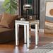 House of Hampton® Jeven End Table Wood/Mirrored/Glass in Brown/Gray | 22.6 H x 15 W x 15 D in | Wayfair 40678168264B462AAA9372FF1774CB27