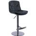 Latitude Run® Swivel Adjustable Height Barstool For Kitchen Counter(1Pc) Upholstered//Faux leather in Black | 15.7 W x 15.7 D in | Wayfair