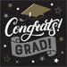 Creative Converting Glamorous "Congrats Grad" Black & Gold Graduation Napkins, 48 ct in Black/Gray/White | Wayfair DTC369860NAP