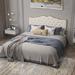 House of Hampton® Jenrri Vegan Leather Platform Bed Upholstered/Metal/Faux leather | 43.3 H x 56.7 W x 78.4 D in | Wayfair