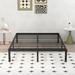 Ebern Designs Oprina Metal Open-Frame Bed Wood in Black | 14 H x 79.59 W x 79.53 D in | Wayfair 911A13E8831C4E0EAFFE126E3ED958A4
