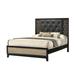 House of Hampton® Jelayne Upholstered Standard Bed Metal in Black | 56.3 H x 63.3 W x 86 D in | Wayfair 4527E9B328D945A1A8EB8A6C8F22F602