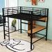 Mason & Marbles Fontaine Full Loft Bed Metal in Black | 70 H x 56 W x 78 D in | Wayfair 29D8868E84B141059AEC32BB4687B085