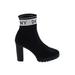 DKNY Ankle Boots: Black Print Shoes - Women's Size 9 - Almond Toe