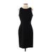 J.Crew Factory Store Casual Dress - Sheath Crew Neck Sleeveless: Black Print Dresses - Women's Size 4