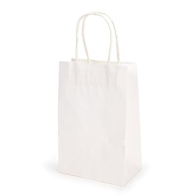 White Paper Merchandise Handle Bags 5 1/2