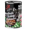 alpha spirit Dog Meatballs 6 x 400 g umido per cane - Tacchino & Coriandolo