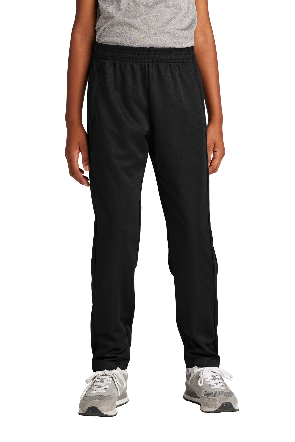 Sport-Tek YPST800 Youth Travel Pant in Black size Small | Polyester - Sport-Tek