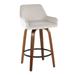 Porch & Den Galotti 26" Fixed-Height Counter Stool with Bent Wood Legs & Round Footrest (Set of 2)