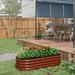 Outsunny 4.9' x 2' x 1.4' Galvanized Raised Garden Bed Kit, Outdoor Metal Elevated Planter Box