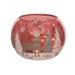 6" Pre-Lit Lighted Red Mystic Forest Christmas Snow Globe Tabletop Decor