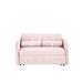 55.5" Pull Out Sleep Sofa Bed 2 Seater Loveseats Sofa Couch with side pockets, Adjsutable Backrest and Lumbar Pillows