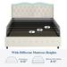 Full Velvet Platform Bed with Deep Tufted Buttons and Nailhead Trim, Adjustable Colorful LED Light Decorative Headboard