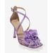 Boston Proper - Lavender Purple - Floral Strappy Heel - 8.5