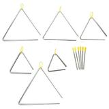 6 Sets Triangle Percussion Children Instrument Toy Kids Childrenâ€™s Toys Musical Children s