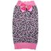 Puppy Leopard Bowknot Puppy Pink Pet Winter Dog Clothes Cute Sweater Pet Clothes Large Dog Sweaters Small Dog Sweaters for Girls under 10 Warm Dog Sweaters for Small Dogs Winter Extra Small Dog