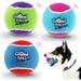 Tennis Balls for Dogs Squeaky Dog Tennis Balls for Exercise High Bouncy Dog Balls Bright Colors 2.5 Inches Interactive Funny Dog Toys for All Breeds of Dogs Indoor Outdoor Dog Games 3 Pack