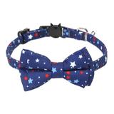 Independence Day Pet Collar Ornament Collars Adjustable Holiday Bow Tie for Cats Puller Snap Science Diet Large Breed Puppy Can Soft Organic Dog Treats Small Dogs Adult Dog Food Small Breed Senior
