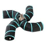 Nebublu Cat Play Tunnel Collapsible Tunnel Tube Toy Pet Puppies Tunnel Tube Kitty Cat Tunnel 4 Way Pet Tube Kitty Tunnel Kitty Tunnel Peek Pet Play Tunnel Way Pet Play Peek Toy Pet Tunnel Peek Toy