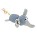 Baade Pet Dog Plush Toy Animal Shaped Pet Dog Plush Toy Funny Squeak Sound Toy (Grey Elephant)