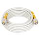 UHF PL259 Cable RG8x CB Coax Cable 20ft UHF PL259 Male to Male Low Loss CB Antenna Cable PVC White Marine