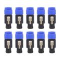 10Pcs Loudspeaker Connectors Four-core Audio Connector Speaker Accessories