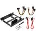 Trjgtas Dual SSD HDD Mounting Bracket 3.5 to 2.5 Internal Hard Disk Drive Kit Cables 2.5 Hard Disk Drive to 3.5 Bay Tray