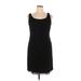 Jessica Howard Casual Dress - Sheath Scoop Neck Sleeveless: Black Print Dresses - Women's Size 14