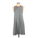 American Eagle Outfitters Casual Dress - Mini Crew Neck Sleeveless: Gray Dresses - Women's Size Small