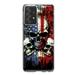 MUNDAZE Samsung Galaxy A52 American USA Flag Skulls Blue Red Double Layer Phone Case Cover
