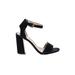 Sam Edelman Heels: Black Shoes - Women's Size 7 1/2 - Open Toe