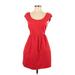 American Eagle Outfitters Casual Dress - DropWaist: Red Solid Dresses - Women's Size 0