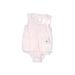 First Impressions Short Sleeve Onesie: Pink Print Bottoms - Size 6-9 Month