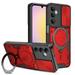 Elegant Choise Case for Samsung Galaxy A55/A25/A15 5G 6.5inch Car Magnetic Stand Case Rugged Phone Cover Red