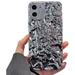Case for iPhone 12/iPhone 12 Pro 6.1 inch Luxury Bling Glitter Tin Foil 3D Pleats Design Phone Case Soft TPU Electroplated Sparkly Protective Slim Fit Shockproof Case Cover - Silver